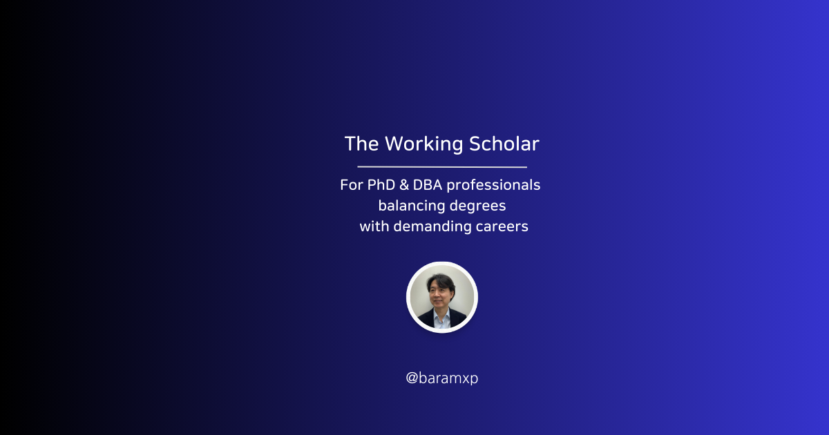 The Working Scholar